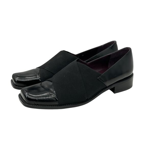 Stuart Weitzman The Band Loafer Elastic SZ 9 Women's Black Patent Career Office - Picture 1 of 11
